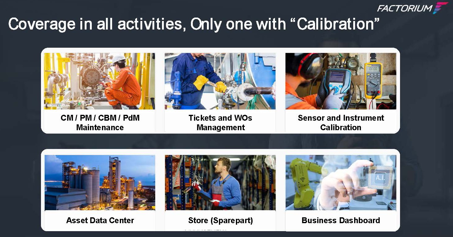 screenshot of Factorium CMMS
